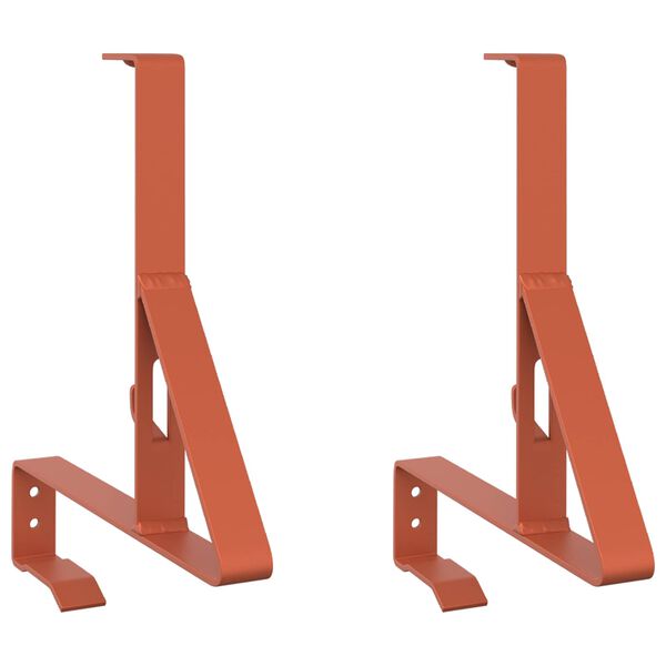 vidaXL Поддръжка на снегозащита 2 pcs Червено 29,5 x 3 x 34,5 см