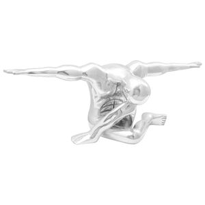 vidaXL Скулптура Сребрист 91.5 x 32 x 33 см Алуминий