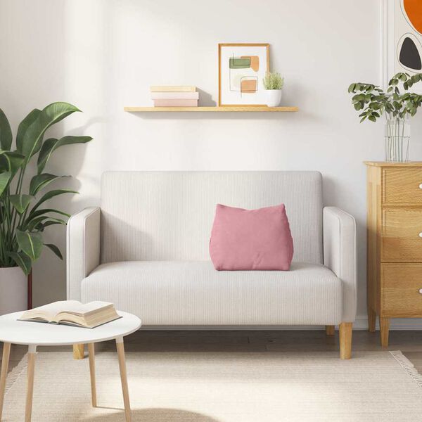 vidaXL Възглавница за гръб Розово 45 x 20 x 35 см Кордюрова тъкан