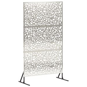 vidaXL Екран за уединение 100 x 50 x 180 см Неръждаема стомана