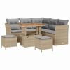 vidaXL Градински Софа Комплект 8 pcs Бежово полиратан