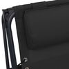 vidaXL Сгъваеми столове тип шезлонг, 2 бр, textilene, черни