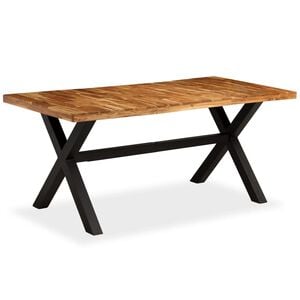 vidaXL Трапезна маса, акациево и мангово дърво масив, 180x90x76 cм