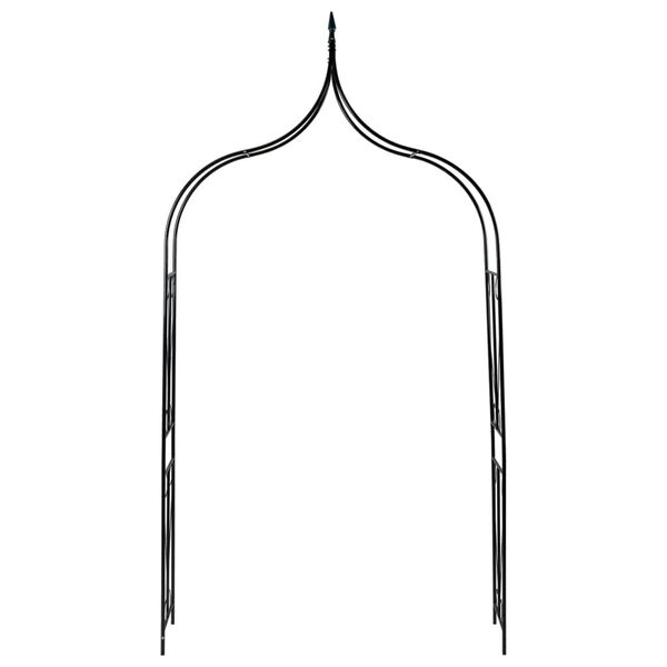 vidaXL Градинска арка, тъмнозелена, 142x37x275 см, желязо