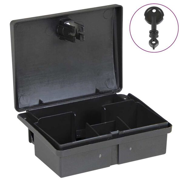 капани за мишки vidaXL 10 бр. черни 13x10x4 cm