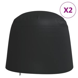 vidaXL Калъфи двоен стол-яйце 2 бр &Oslash; 230x200 см 420D плат Оксфорд плат