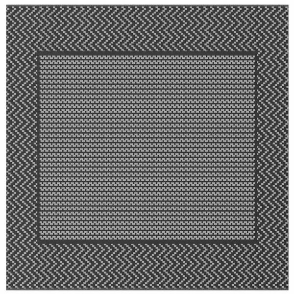 vidaXL Външен килим ARAKIL Черно и сиво 300 x 300 cm ПП