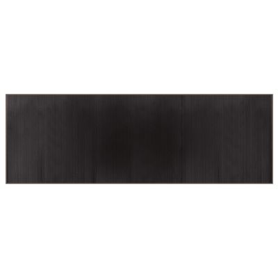 vidaXL Килим, правоъгълен, тъмнокафяв, 100x300 см, бамбук