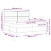 vidaXL Легло с пружинирана основа с матрак Таупе 200 x 200 cm текстил