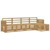 vidaXL Комплект дивани за открито 5 pcs Бяло 257 x 122,5 x 73 см