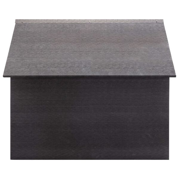 vidaXL Гараж за косачка за трева, сив, 80x80x70 см, WPC