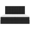 vidaXL Легло с място за съхранение Черно 200 x 200 cm Изкуствена