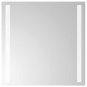 vidaXL LED огледало за баня Прозрачен 40 x 40 cm закалено стъкло