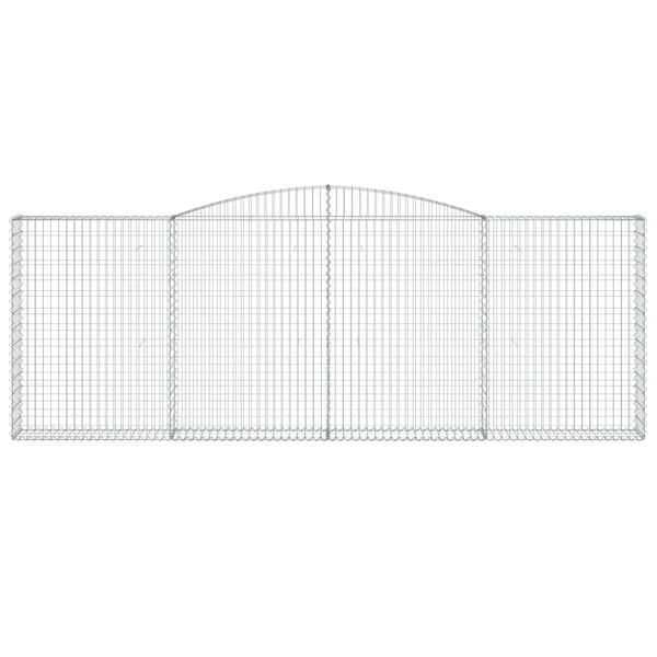 vidaXL Габионни кошници арка 8 бр 400x30x140/160 см поцинковано желязо