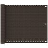 vidaXL Балконски параван, кафяв, 75x400 см, HDPE