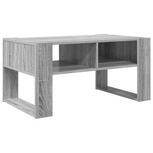 vidaXL Масичка за кафе Сив Сонома 92 x 53 x 45 см Инженерна дървесина
