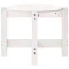vidaXL Кафе маса, бяла, 87x48x35 см, борово дърво масив