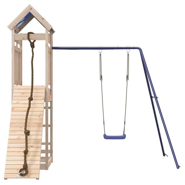 vidaXL Комбинирано детско съоръжение за игра на открито, бор масив