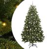 vidaXL С изкуствено коледно дърво 210 cm 300 LED светодиода Топло бяло