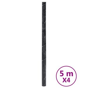 vidaXL Стикери за мебели, самозалепващи, черен мрамор, 90x500 см, PVC