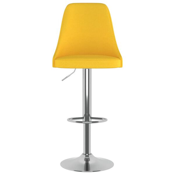 vidaXL Бар табуретки, 2 бр, горчица, текстил