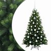 vidaXL Изкуствена коледна елха с топки 120 см 150 LED светодиода