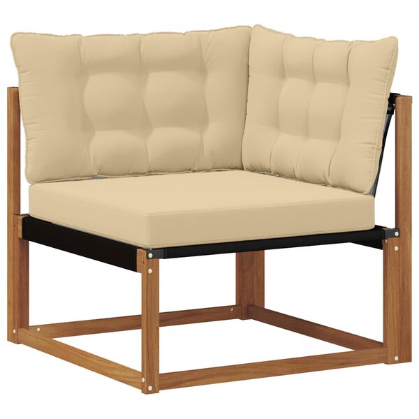 vidaXL Комплект дивани за открито 21 pcs Натурален и Бежов