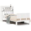 vidaXL Легло с етажерка за книги, без матрак, 90x200 см, бор масив