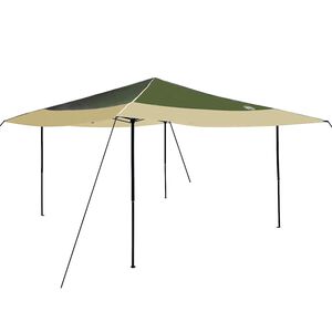 vidaXL Шатър 395 x 395 x 251 см Зелено текстил