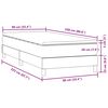 vidaXL Box Spring легло с матрак Тъмнозелено 90x220 cm Кадифе