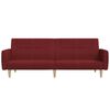 vidaXL 2-местно разтегателно канапе, виненочервено, текстил
