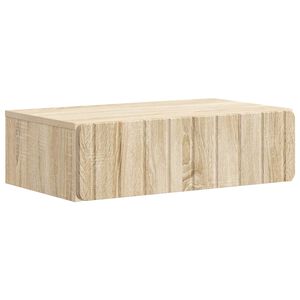 vidaXL Стенен страничен масичка Дъб сонома 59 x 34,5 x 17 см