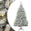 vidaXL С изкуствено коледно дърво 210 cm 300 LED светодиода Топло бяло