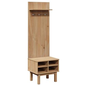 vidaXL Шкаф портманто OTTA, 50x40x160 см, борово дърво масив