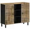 vidaXL Бюфет 90x33,5x75 см грубо мангово дърво масив