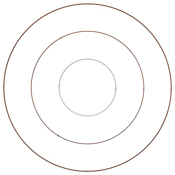 vidaXL Градинска саксия Кафяво 120 x 120 x 20 см Патинираща стомана