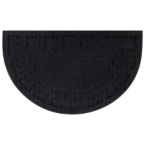 vidaXL Изтривалка за врата полукръгла 45x75 см гума и кокосови влакна