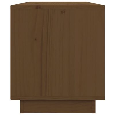 vidaXL ТВ шкаф, меденокафяв, 80x34x40 см, бор масив