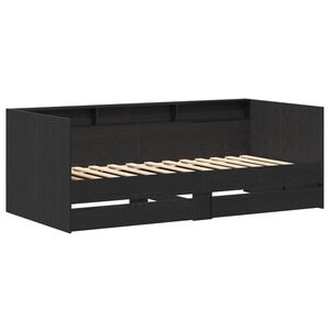 vidaXL Дневно легло с чекмедже Сив 90 x 200 cm Инженерно дърво