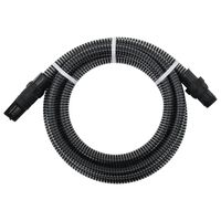vidaXL Смукателен маркуч с PVC конектори черен 1" 4 м PVC