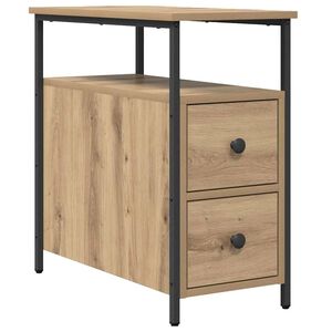 vidaXL Нощен шкаф дъб артизан 30 x 60 x 60 см Инженерна дървесина
