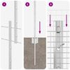 vidaXL Ограда с пост Сребрист 1 x 25 m Стомана