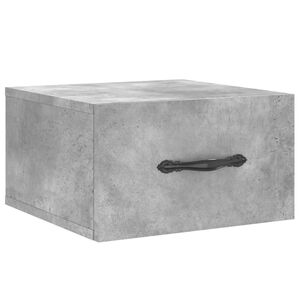 vidaXL Нощно шкафче за стенен монтаж, бяло, 35x35x20 см