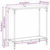 vidaXL Конзолна маса дъб артизан 75 x 30.5 x 75 см Инженерно дърво