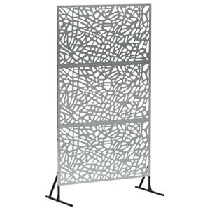 vidaXL Екран за уединение 100 x 50 x 180 см Поцинкована стомана