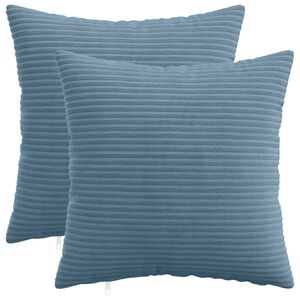 vidaXL Калъфка за възглавница 2 pcs HEERLEN Синьо 30 x 30 cm кордурой