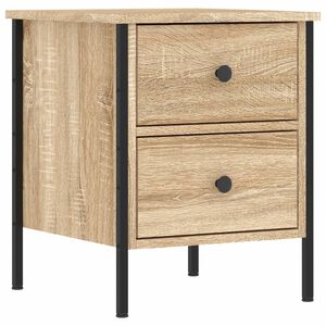 vidaXL Нощно шкафче, сонома дъб, 40x42x50 см, инженерно дърво