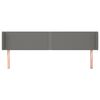 vidaXL Горна табла за легло с уши, тъмносива, 203x16x78/88 см, плат