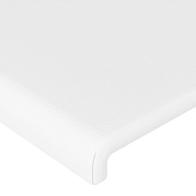 vidaXL Горни табли за легло 2 бр бели 90x5x78/88 см, изкуствена кожа