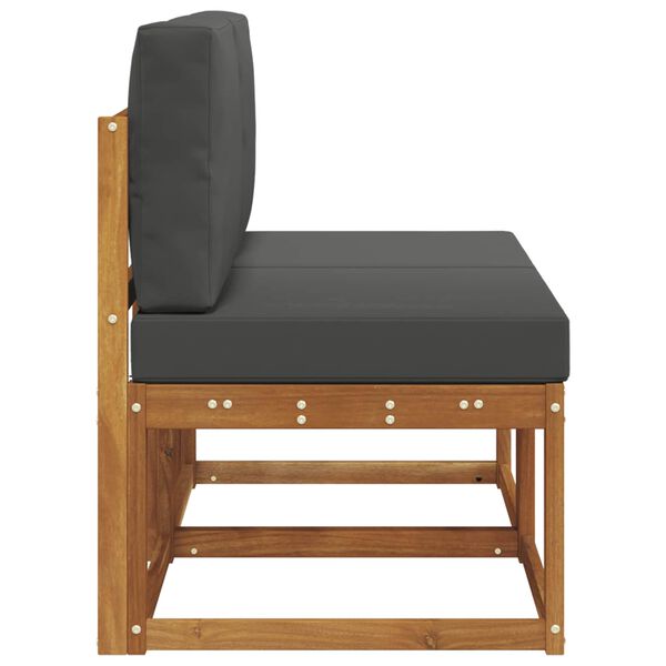 vidaXL 2 Брой Среден диван за открито Солидно акациево дърво